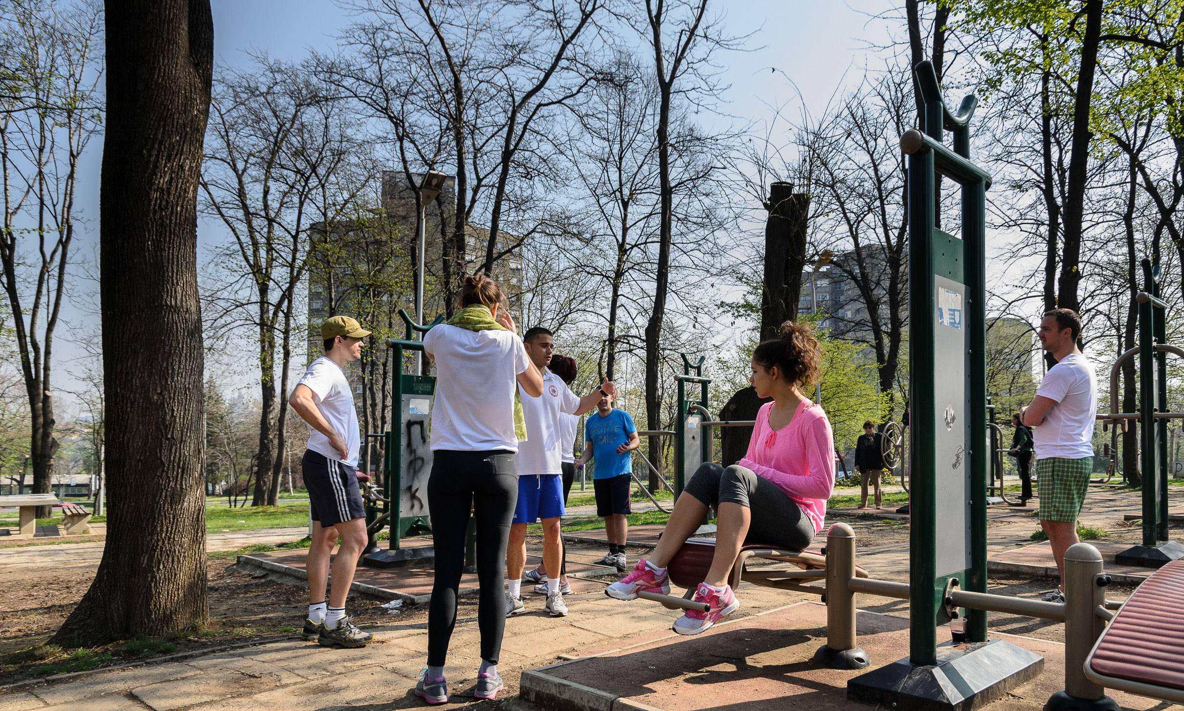 Outdoor exercising in Belgrade