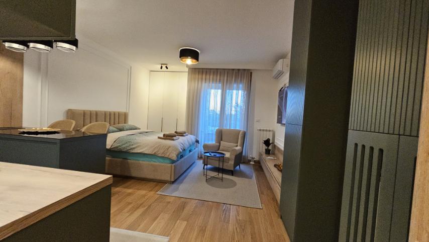 Apartman Wellport -dnevni boravak i fotelja 2